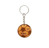 FOOTBALL personalised wooden keyring