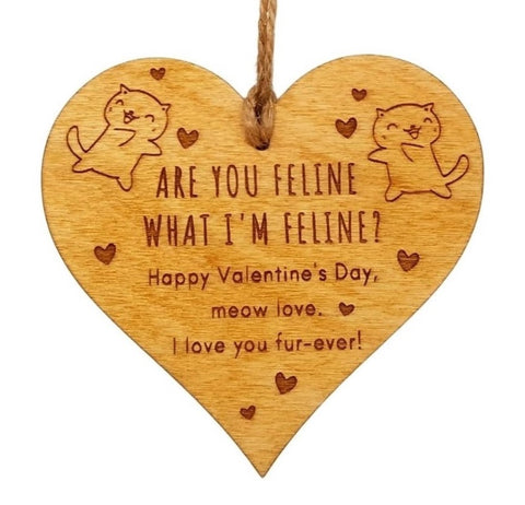 MIAU LOVE wooden heart