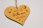 LOVE YOU wooden heart