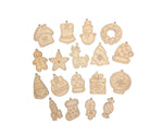 18pcs Wooden Christmas Ornaments Coloring Kit