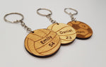 VOLLEYBALL personalised wooden keyring