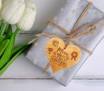 MOM SUPERHERO wooden heart