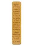 ANNIVERSARY personalised bookmark