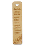 BEST SISTER wooden engraved bookmark