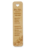 BEST SISTER wooden engraved bookmark