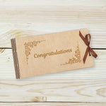 Wooden envelope - Congratulations