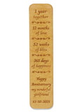 ANNIVERSARY personalised bookmark