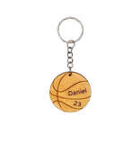BASKETBALL personalised wooden keyring