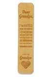 GRADPA wooden engraved bookmark