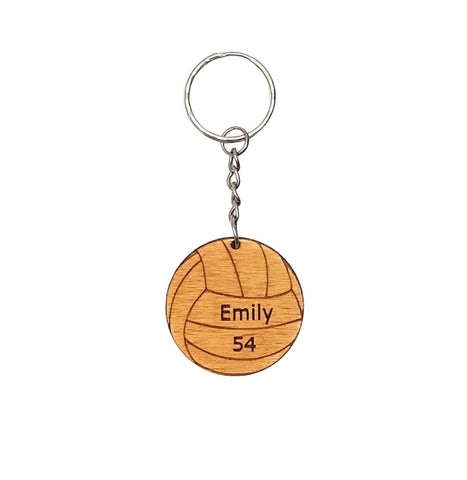 VOLLEYBALL personalised wooden keyring