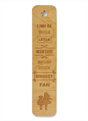 SISTER BROTHER BIGGEST FAN bookmark